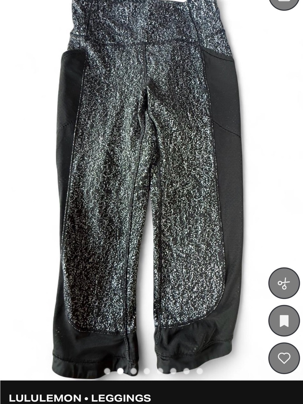 Lululemon Fit Physique Crop / Tight in the color/pattern Luon Suited Jacquard Bl